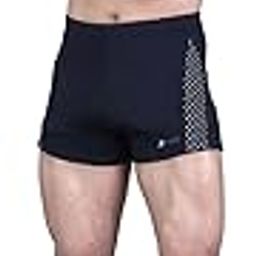 Men Black Swimming Trunks with Contrast mesh Pannel Design-image-41