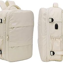 Acer Estilo Premium 15.6 Inch Beige Color Backpack I Water Resistent Polyester I Expandable, 2 Zipper Front Pocket, 2 More Compartment for Laptop and Other Accessories I USB Charging I Strolley Strap-32