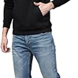 Plain Solid Cotton Black Unisex Hoodie-image-87