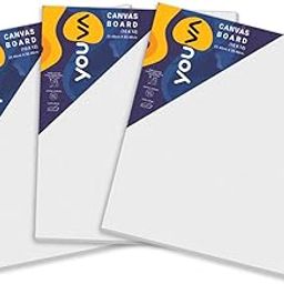 Navneet Youva | Primed Canvas Board for Acrylic and Oil Colour Painting | 10x12 inch | Pack of 3-23