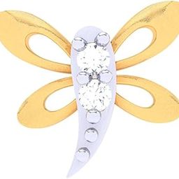 P.C Chandra Jewellers 22KT (916) Yellow Gold Dragonfly Shaped Nosepin for Women & Girls - 0.75 Gram-image-4