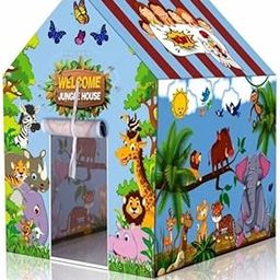 Kids Play Tent House for Boys & Girls | Foldable Toy House for Indoor & Outdoor Fun | Tent House for Kids 2 to 8 Years | Playhouse for Kids | Safe & Portable Kids House Tent (Jungle Tent House)-image-93