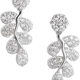 Elegant Leaf 925 Silver Earrings - Default Title|Mother's Day special-image-29