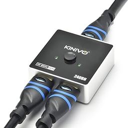 Kinivo Premium 4K HDMI Switch/Splitter HDMI Switcher - Supports 4K @ 60Hz, 3D, Full HD and Ultra HD (240BN - 2 Port)-image-71