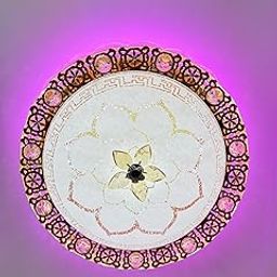 Crystal Ceiling lamp Border, 16 inch, Gold Floral Design, White Face-image-100