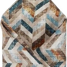 Men Beige Print Party Pocket Square-image-5