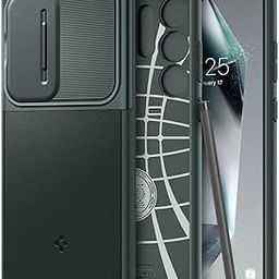 Spigen Optik Armor for Samsung Galaxy S24 Ultra Case, Galaxy S24 Ultra Back Cover (2024) - TPU+PC｜Abyss Green-13