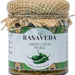THE RASAVEDA Pickle Green Chilli -150 Gm|Prepared With The Goodness Of Mustard Oil,Green Chilli Pickle,Hari Mirch Ka Achar|Base Homemade Chilli Pickles Chopped|No Added Preservatives-image-42