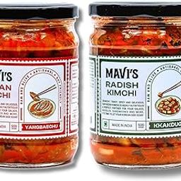 MAVI's Kimchi | Vegan Kimchi & Radish Kimchi | Combo Pack of 2 | 500g Each | Korean Kimchi | 100% Natural & No Preservatives | Organic and Vegan | No Artificial Flavour or Colour | Probiotic Pickle-image-27