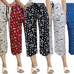 Women Printed Capri Combo of 5 Pack (Colour May Vary) (5, Multicolour, XXL)-picture-24