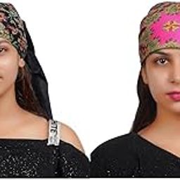 Scarf for Women Winter Woolen Lightweight Fashion Scarves, Wrap in Print Floral Pattern_Pack Of 2-image-82