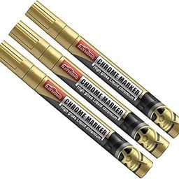 LR Decor 3X Car Tire Paint Pen Tyre Tread Marker Pens for Canvas Wood Fabric Gold-picture-6