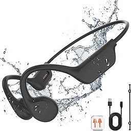 RXVNPXI Swimming Headphones, IP68 Waterproof Underwater Earphones for Swim, Open Headphones MP3 Payer & Bluetooth for Swimming, Running, and Daily Use (Classic)-image-86