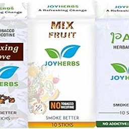 JOYHERBS Herbal Cigarettes 100% Tobacco And Nicotine Free Combo Pack Of Clove, Paan & Mix Fruit Flavour Smoke (10 Sticks Each) - Made with Ayurvedic Herbs(Tobacco Alternatives) | Non Addictive-image-77