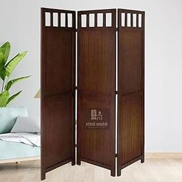 Urbane Crafts Wooden Partition Screen/Room Divider Traditional Handicrafts Plain Pattern 6Ft Height (2 Panel) (3 Panel)-image-78
