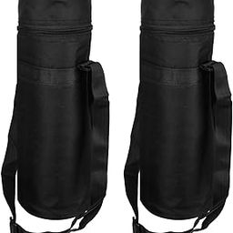 Kuber Industries Bottle Bag | Travel Water Bottle Bag | Bottle Protector Bag | Adjustable Strap & Zipper Closure | 1 LTR | Pack of 2 | Black-image-90