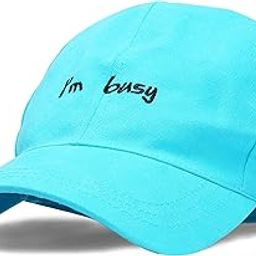 Unisex Cotton Cap (Blue; Free Size) i-m-Busy-image-122