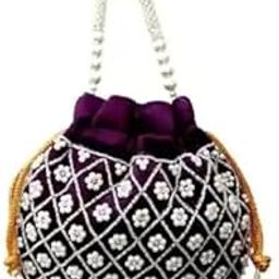 Ladies & Girls | Women Shagun Pouches for Festive Seasons | Batwa Bag Havi Pearl Work wadding & Bridle Potli bag purse-39