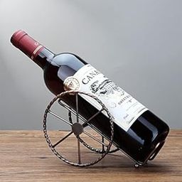 Countertop Wine Rack - Freestanding Metal Bottle Holder for Red and White Wine Storage - Small Tabletop Modern Wine Rack (M4)-image-10
