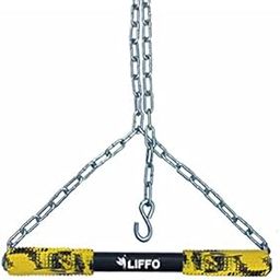 Liffo® Steel Pull Up Chin up Bar, Steel Chin Up, Sangal Rod with Chain Hanging Rod ChinUp Bar, Height Increaser and Pull Exercise with Heavy Duty Chain 4Feet (Yellow)-picture-27