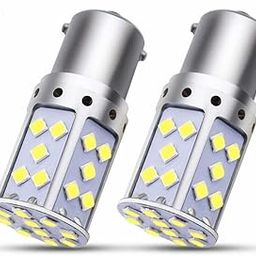Durvient Canbus Error Free P21W BA15S 35 LED Super Bright LED for Cars Bikes Brake Fog Reverse Turn Signal Lights (White)-28