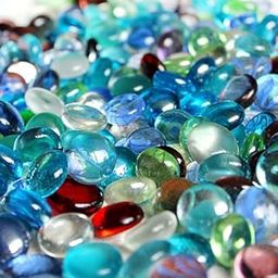 Foodie Puppies Flat Glass Clear Stone for Aquariums, Fireplace, Firepit Glass for Indoor and Outdoor, Vase Filler, Hydroponics Plants, Home Decor and DIY Craft (800gm, Mix) (Glass Stone)-image-15