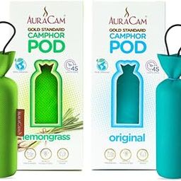 AuraCam Gold Standard Camphor Pods (1 Original + 1 Lemongrass) - Pack of 2 - Organic Camphor Cone Air freshener for Room, Car, Bathroom, Office & Toilet | Long-Lasting Camphor pods-image-7