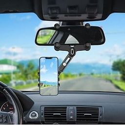 SHREE HANS CREATION 360°Rotatable and Retractable Car Phone Holder,Multifunctional Car Rearview Mirror Universal Adjustable Arm & Angle Cradles Mount Desk Cars for All Mobile Phones-image-101