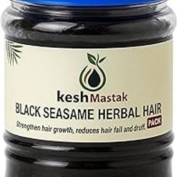 KeshMastak Black Sesame Herbal Hair Pack, 250g | Kesh Mastak Black Seasame Aurvedic ,Herbal Organic Hair Products.(Totally Handmade for Complete Family) | Natural Hair Growth Treatment with Amla and Herbs, Reduces Hair Fall and Dandruff-49