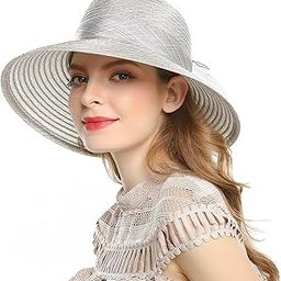 Ubervia Sun Hats Wide Brim Ponytail Hats Summer Beach Hat for Women Foldable Travel Safari Hats UPF50+(Size:M-L)-image-20