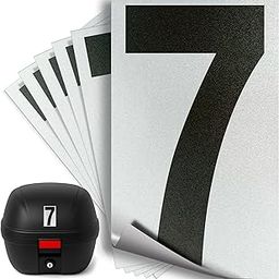 iSYFIX Black Vinyl Numbers 7 (SEVEN) Stickers - 6 Pack 1.5 inch - Premium Decal, White Background & Pre-Spaced for Mailbox, Signs, Window, Door, Cars, Trucks, Home, Business, Address, Indoor & Outdoor-image-68