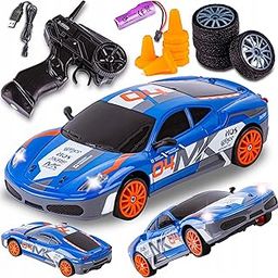 Bestie toys Remote Control car rc Drift car 2.4ghz 1:24 Scale 4wd 15km/h high Speed Model Vehicle with led Lights Drifting tire Racing Sport Toy car for Adults Boys Girls (Sport Model)-image-58