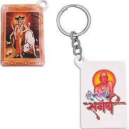 Religious Shri Swami Samarth Multicolor Polymer Keychain For Men And Women SkeyP52-picture-29