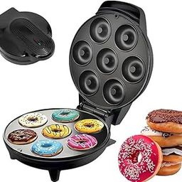Feelon High-Power Donut Maker 7-Hole Nonstick Electric Doughnut Maker for Waffle Kid-Friendly Bakery, Breakfast & Parties – Make Chocolate & Strawberry Donuts in Minutes-image-4