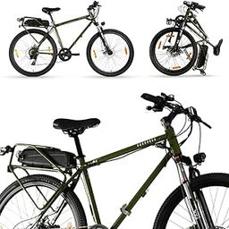 HORNBACK X1Pro Foldable Electric Cycle | 250W BLDC Motor, 75Km Range, 13Ah Battery, Shimano 7-Speed Gears, Front Suspension, 27.5" Steel Frame | Combat Green | for Men & Women | Fully Assembled-image-47