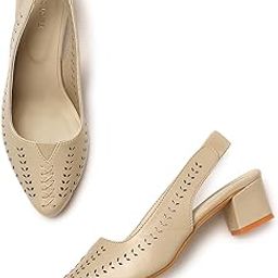 Women Pointed Toe Block Heel Sandal for Office Wear-37