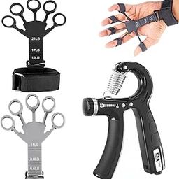 AJRO DEAL Hand Gripper & Finger Resistance Band – Adjustable Hand Grip With Counter Strengthener for Muscle Gain, Wrist Rehab, Injury Recovery, and Fitness Training-image-83