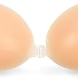 Sticky Adhesive Bra – Strapless, Invisible Push-Up, Reusable Silicone Bra for Women, Backless & Wire-Free, Ideal for Off-Shoulder Dresses (in, Cup Band, D, Nude)-26