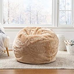 Mollismoons Bean Bags Jumbo Size Without Beans Furry Fur Bean Bag Cover (Brown)-picture-22