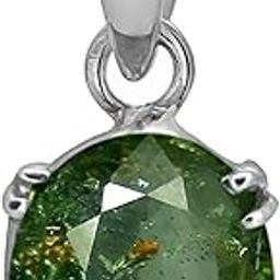 3 to 12.50 ratti Green Tourmaline Gemstone Silver pendal for Men and Women-38
