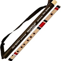 Snapnclap Musical Bamboo Flutes Bansuri C Sharp Right Handed Middle (18.5 inch) With Free Carry Bag-16