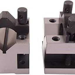 HHIP 3402-0002, 2-3/8 L X 2-3/8 W X 2 H Precision V-Block & CLAMP Set-0