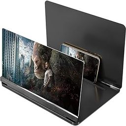 Phone Screen Magnifier Enlarger, Cell Phone Screen Magnifier, 3D Mobile Phone Magnifier Projector Screen, Phone Screen Magnifier with Folding Stand for Movies, Videos-image-34