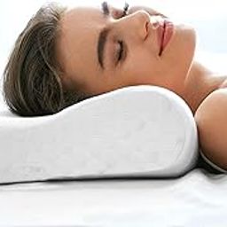 Status Contract Memory Foam Pillows|Standard Size Orthopedic Grade Pillow for Neck Pain Relief | Cooling Gel Pillow | Comfortable Deep Sleep Pillow | Best Pillows for Sleeping|Neck Pain Pillow (White)-image-54