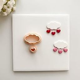 3D Origins | Polymer Clay Cutter | Cloud Raining Hearts | Cloud Drop | Valentine?s Day | (Set of 2pcs) Color May Vary-picture-15