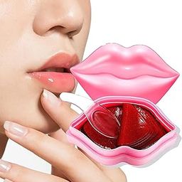 SWOPPLY 20Pcs Moisturizing/Plumping Lip Mask, Restores Moisture Mask for Dry Lips and Lines Overnight Care, Gel Treatment Masks(Pink)-image-5