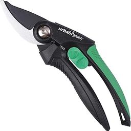 Urbain Green Heavy-Duty Bypass Pruning Shears for Home Gardening | High Carbon Steel Blade with Teflon Coating | Secateurs with Smart Abs Lock for Safety (Black)-picture-14