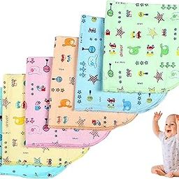 MOM CARE face Towels for Newborn Baby,wash Cloth for Babies, Extra Soft hankies,Reusable Napkins Ideal for Infants,Toddlers (Pack of 6, Multi Color, Hosiery)-picture-19