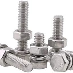 Battery Nut Bolt With Washer 24 Pcs Set, M6 x 6mm Hex Head Screws, Hex Head bolt With Nut & Washer, Zinc-Coated (6 Pcs Each)-image-94