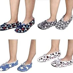 Womens & Girls Super Soft Slipper Belly Socks Winter Warm Fuzzy Velvet Material Socks Cozy Fluffy Socks Home Sleeping Socks Random Colors and Design (Pack of 2)-image-76